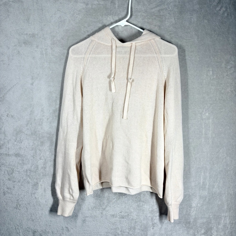 Vince Cashmere Hooded Sweater Size S Ivory Sophisticated Minimalism Quiet Luxury